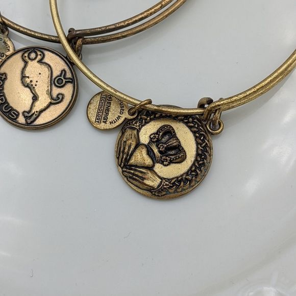 Alex Ani Rafaleian Gold Claddaugh Taurus Bracelet - Picture 5 of 8
